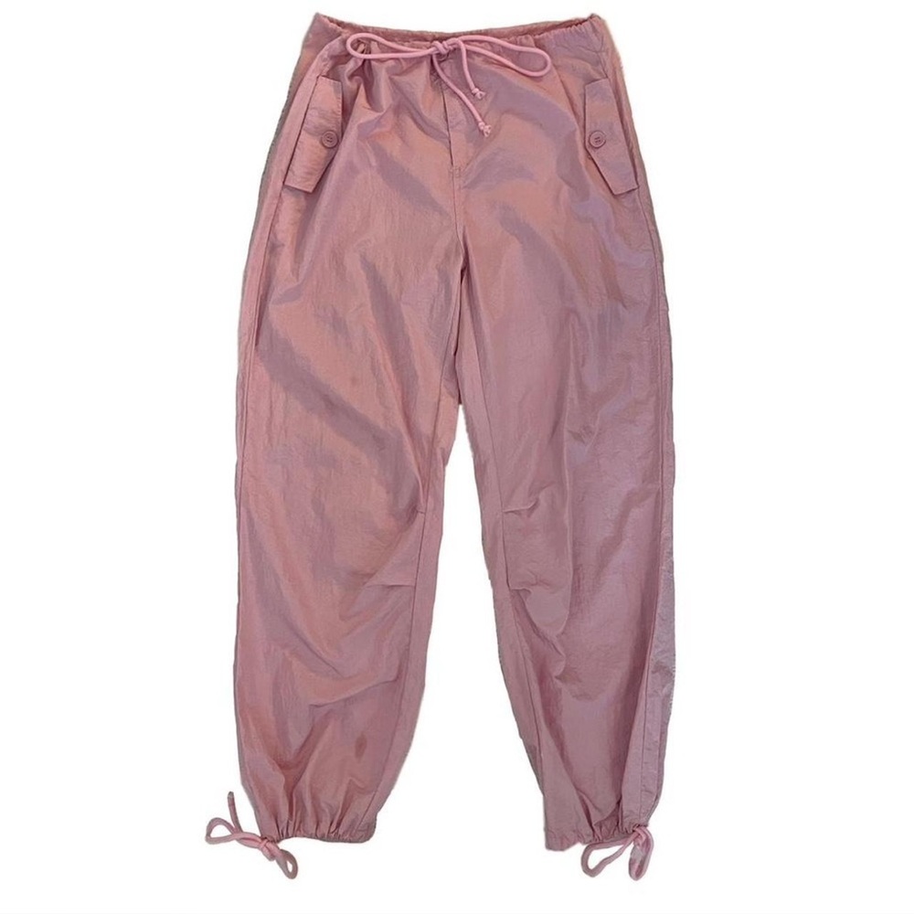 Pink Windbreaker Parachute Pants
